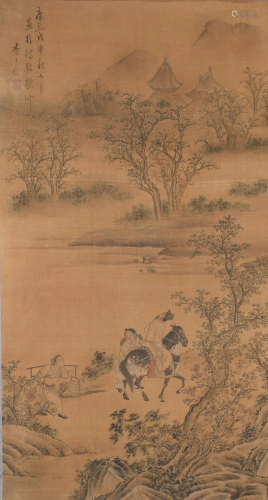 A Chinese Scroll Painting By Zha Shibiao