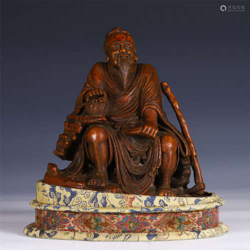 BAMBOO CARVING FIGURE STATUE
