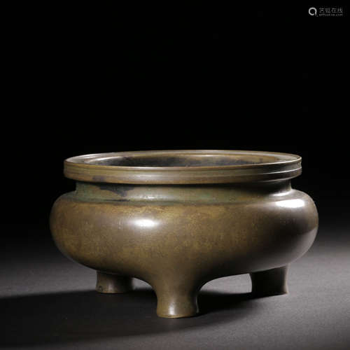 A Three-legged Bronze Incense Burner