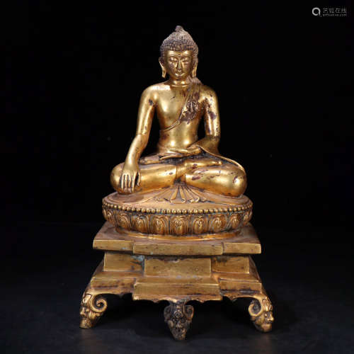 A Gild Bronze Buddha Statue