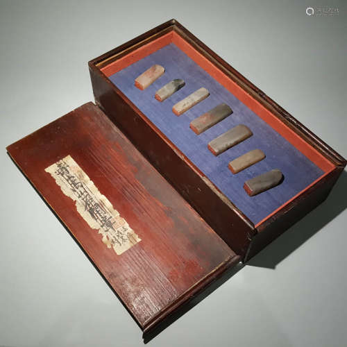 A Box of Shoushan Stone Seals