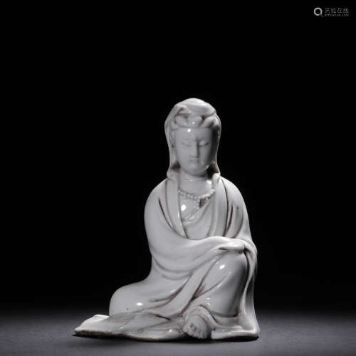 A Dehua White Porcelain Zizai Guanyin Statue