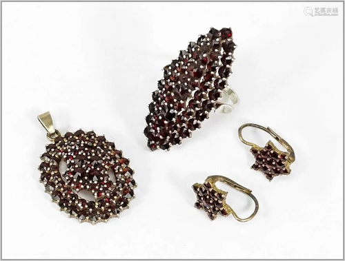 A Collection of Garnet Jewelry.