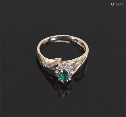 A Synthetic Emerald Ring.