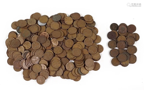 A Group of Indian Head and Lincoln Pennies.