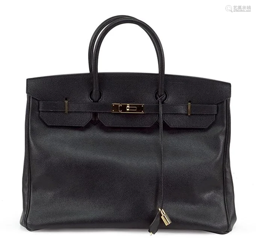 An Artbag Black Leather Handbag.