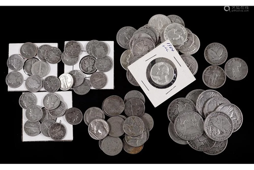 A Group of Silver US Various Coinage.