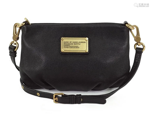 A Marc by Marc Jacobs Black Leather Crossbody Bag.