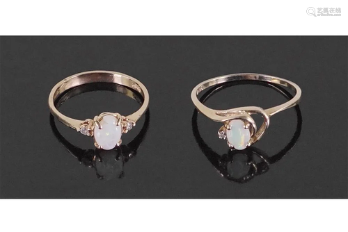 Two Opal Rings.