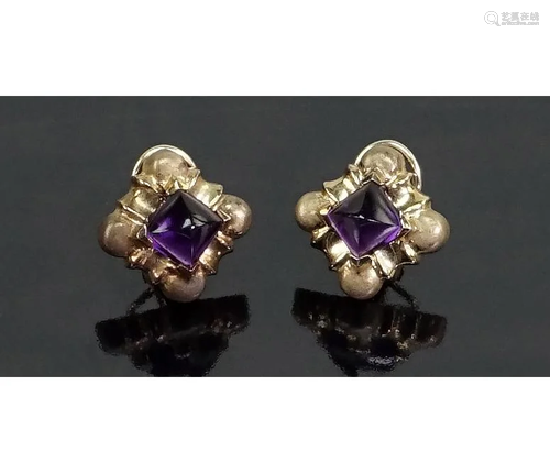 A Pair of Amethyst Earrings.