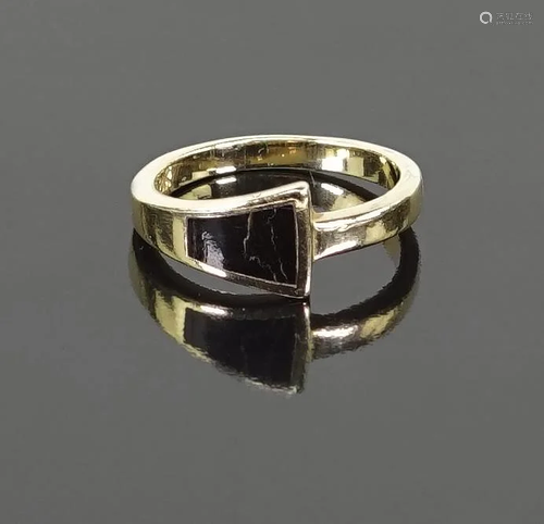 A Bernard Passman Black Coral Ring.