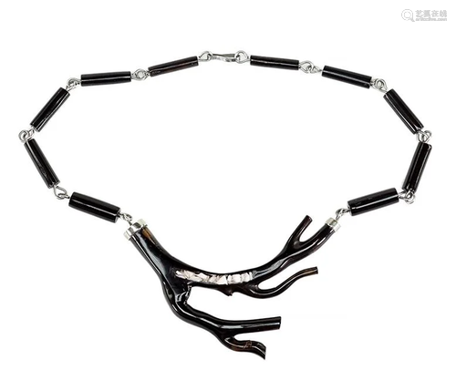 A Black Coral Necklace.