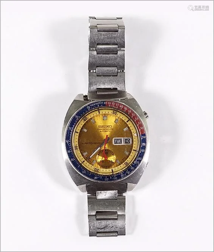 A Seiko Pepsi Chronograph.