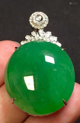 ICY GREEN JADEITE PENDANT