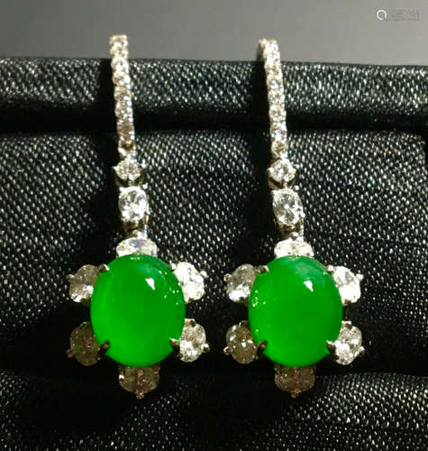 ICY GREEN JADEITE EARRINGS