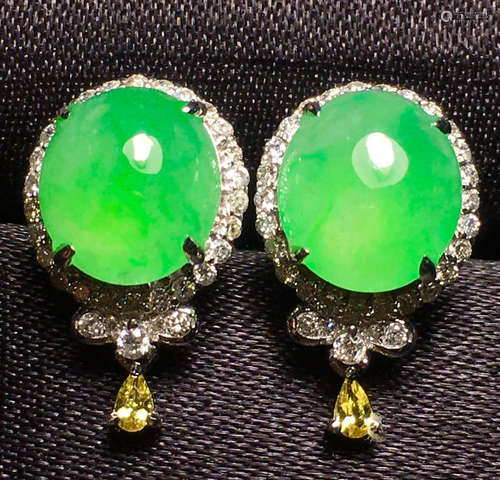 ICY GREEN JADEITE EARRINGS