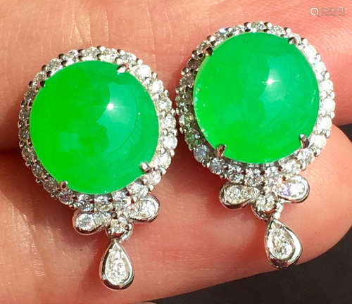 ICY GREEN JADEITE EARRINGS