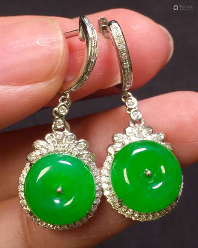 ICY GREEN JADEITE EARRINGS