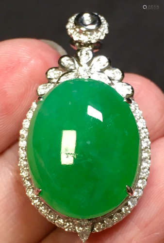 ICY GREEN JADEITE PENDANT