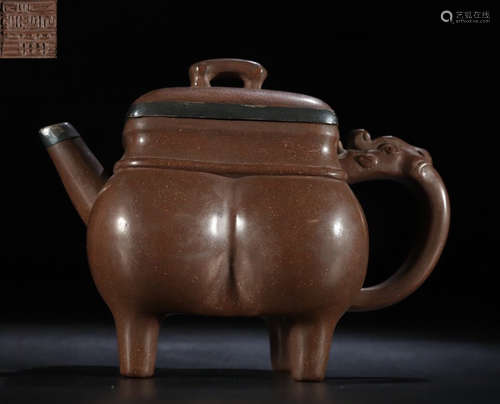 ZISHA DRAGON PATTERN TEAPOT