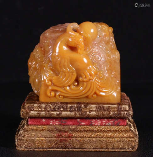 TIANHUANG STONE DRAGON PHOENIX SEAL