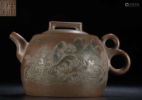 ZISHA LANDSCAPE PATTERN TEAPOT