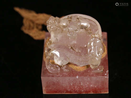 CRYSTAL CARVED BEAST SEAL