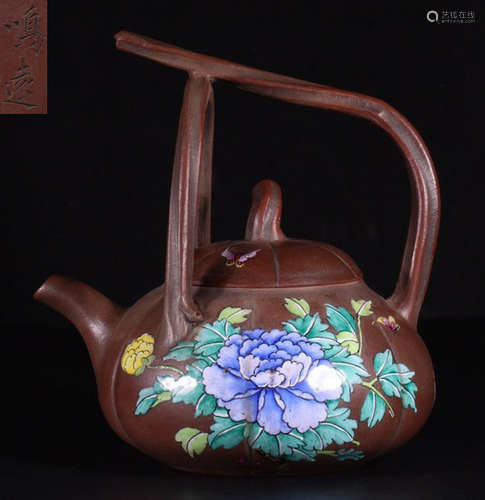 FLOWER PATTERN ZISHA TEAPOT