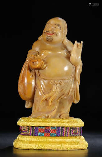 SOAPSTONE MAITREYA BUDDHA STATUE