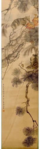 A Chinese Squirrel Painting, Jin Cheng Mark