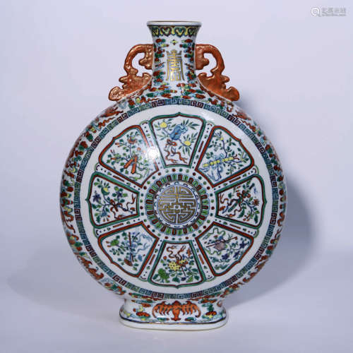 A Doucai Eight Treasures Pattern Porcelain Vase