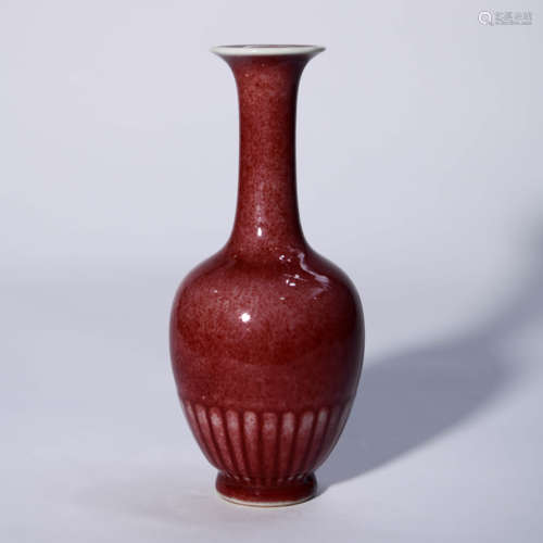 A Cowpea-Red-Glazed Porcelain Chrysanthemum Petals Pattern V...