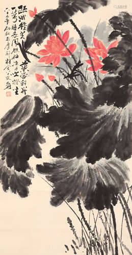 A Chinese Flowers Painting