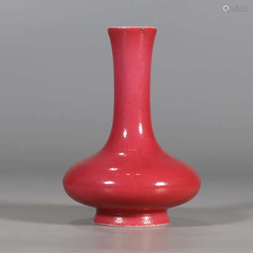 A Carmine Red-glazed Porcelain Vase