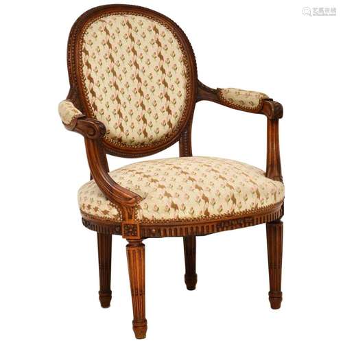 Walnut Wood Victorian ArmChair English