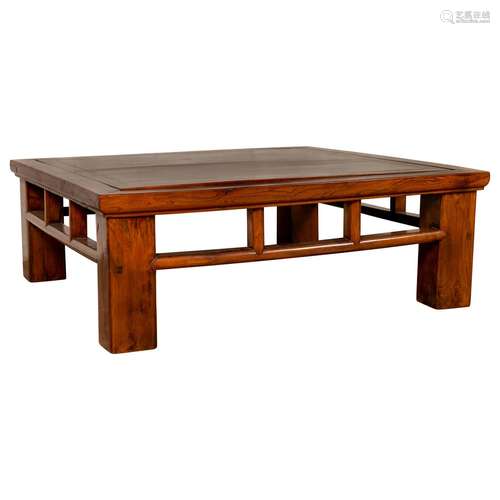 Chinese Elm Wood Coffee Table Qing