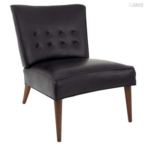 Black Leather Lounge Chair American