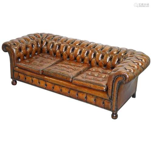 Oak Wood And Leather Sofa English