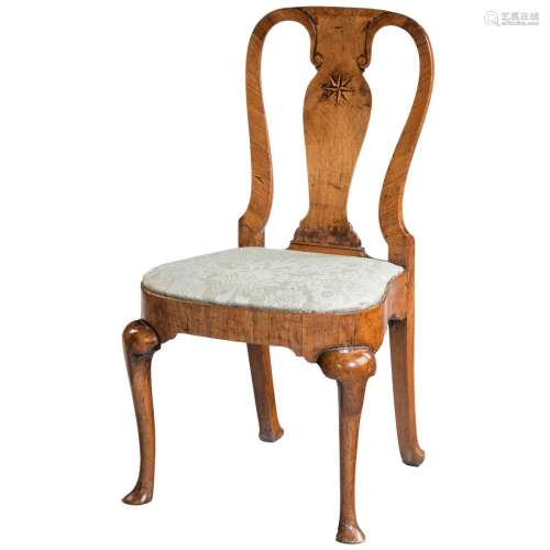 Walnut Wood Chair Queen Anne