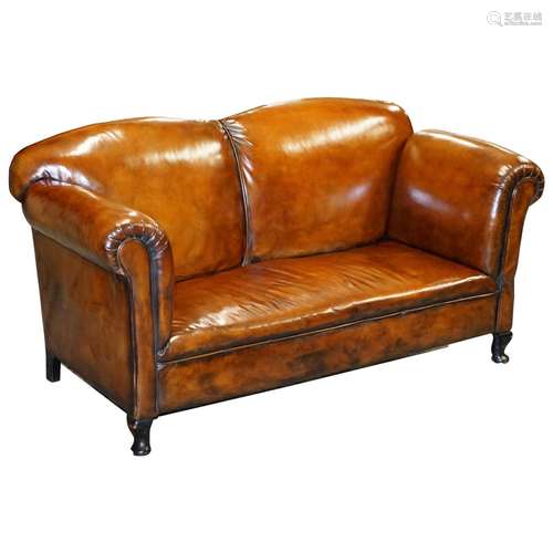 Oak Wood And Leather Sofa English