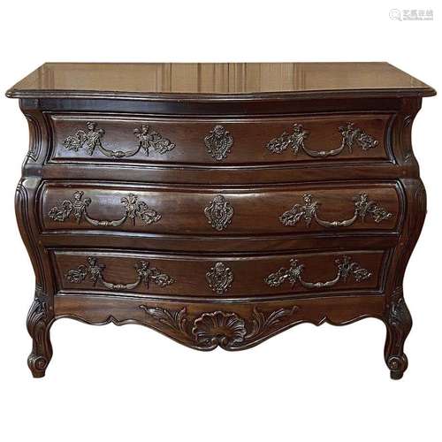 Mahogany Wood Chest Louis XIV