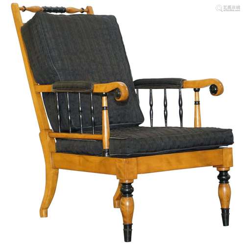 Birch Wood And Upholstery ArmChair Swedish