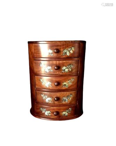 Chinese Huanghuali Wood Jewelry Box Qing