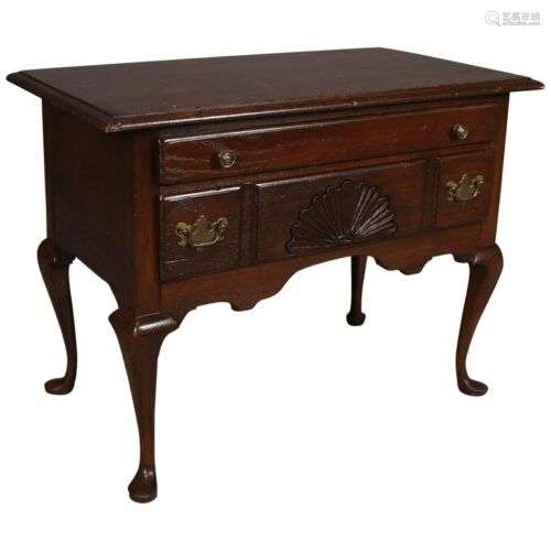 Mahogany Wood Chest English Queen Anne