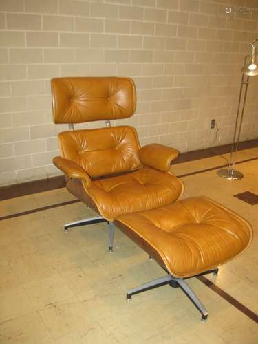 Leather And Aluminum Lounge Chair Herman Miller