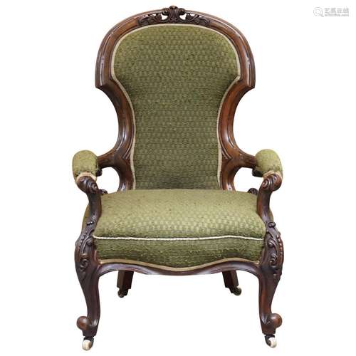 Mahogany And Upholstery ArmChair English