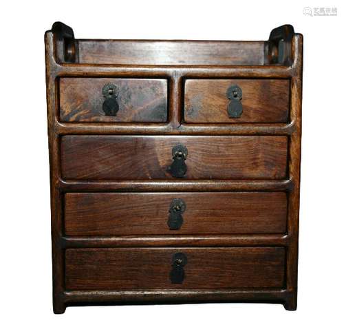 Chinese Huanghuali Wood Cabinet Qing