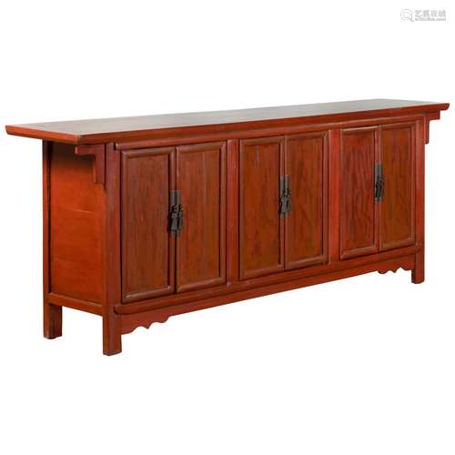 Chinese Elm Wood Sideboard Qing