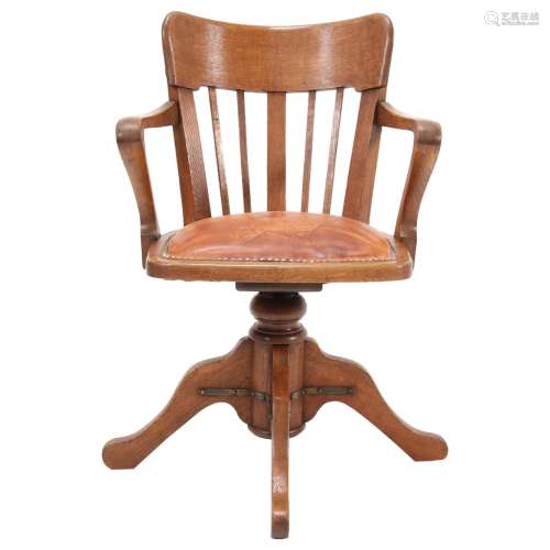 Oak Wood Desk Chair English