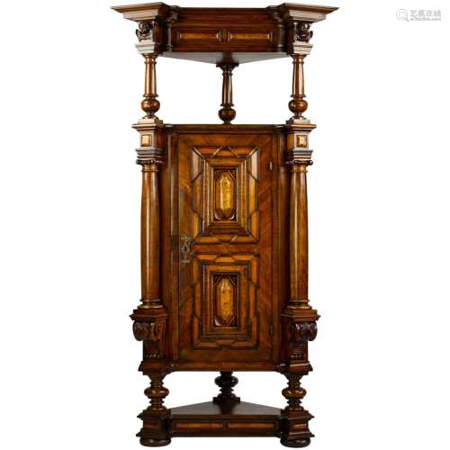 Walnut Wood Cabinet Baroque